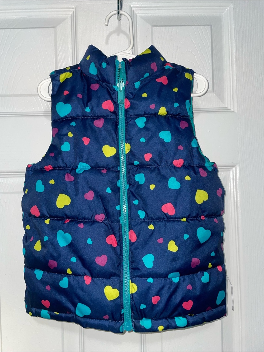 Puffer Vest for Girls, Blue Multicolor